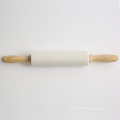 16,14 Zoll Marmor Nudelholz mit Holzgriffen für einen einfachen Griff und beinhaltet eine hölzerne Wiege